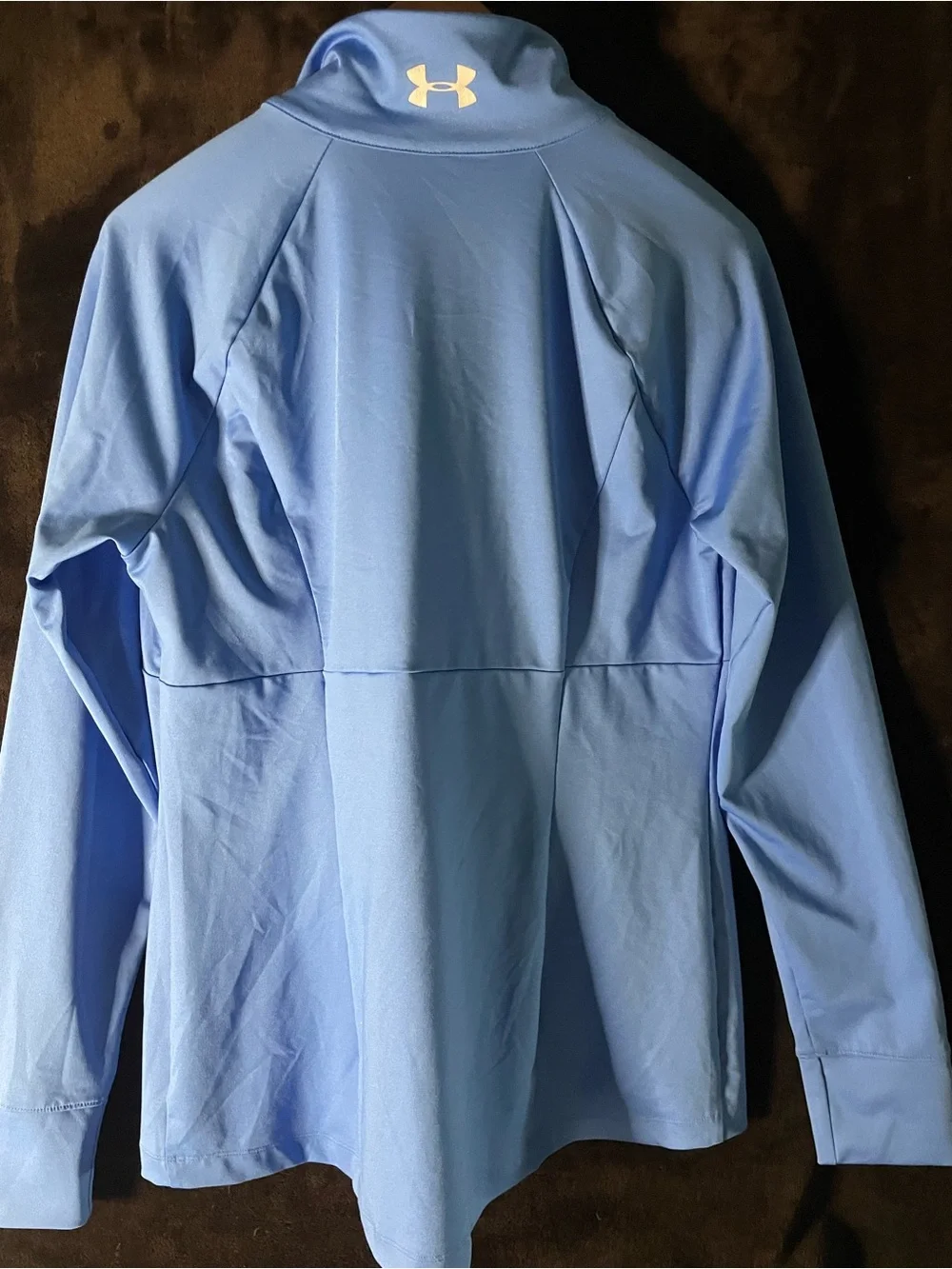 Under Armour Light Blue Women's Zip-Front Long Sleeve Size-Large